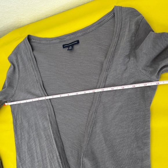 American Eagle Outfitters Long Cardigan, Slate Gray, Size S/P - Picture 3 of 9